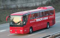 Mercedes Benz Tourismo, Principe Viaggi Lugano, près de Berne printemps 2014