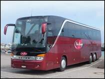 Setra 416 HDH von Car Rouge aus der Schweiz im Stadthafen Sassnitz am 28.05.2013