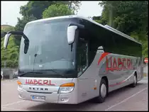 Setra 415 GT-HD von Haberl aus Deutschland im Stadthafen Sassnitz am 31.05.2013 