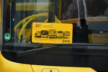 Busschild vom Klassentreffen am 05.04.2014 und 06.04.2014 Dresden Gruna.