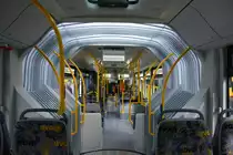 DD-VS 1601 (930 601-2) auf der Linie 100 am 06.04.2014 Dresden Gruna. Zusehen der Innenraum.