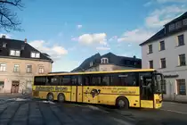 Setra S 317 UL von Katzenstein Reisen auf der Stadtlinie in Marienberg. (6.2.2014)