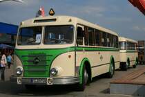 IFA H6B-L Bj. 1955 mit Anhänger  Regiobus Mittweida , 4. Europatreffen historischer Omnibusse, Sinsheim 26.04.2014, vielen Dank an Kraftomnibus e.V. für die Mitfahrgelegenheit im Anhänger