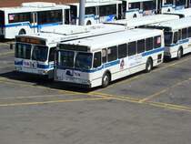 Blick auf den Flushing Meadows Busdepot in Queens. Aufgenommen am 14.04.08