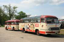 Mercedes O 321 H mit Anhänger, 4. Europatreffen historischer Omnibusse, Speyer 26.04.2014