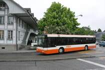 RBS, Worblaufen Nr. 16/BE 710'808 MAN (ex Nr. 12) am 29. April 2014 in Papiermühle. Dieses Fahrzeug wurde für ein paar Einsatztage während der BEA noch umnummeriert, weil gleichzeitig das neue Fahrzeug 12 bereits im Einsatz war.