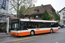 RBS, Worblaufen Nr. 16/BE 710'808 MAN (ex Nr. 12) am 29. April 2014 in Papiermühle. Dieses Fahrzeug wurde für ein paar Einsatztage während der BEA noch umnummeriert, weil gleichzeitig das neue Fahrzeug 12 bereits im Einsatz war.