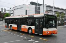 RBS, Worblaufen Nr. 16/BE 710'808 MAN (ex Nr. 12) am 29. April 2014 in Papiermühle. Dieses Fahrzeug wurde für ein paar Einsatztage während der BEA noch umnummeriert, weil gleichzeitig das neue Fahrzeug 12 bereits im Einsatz war.