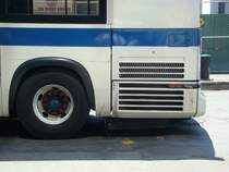 Das Heck eines GMC-RTS (Rapid Transit Series) an der South Ferry Station. Aufgenommen am 18.04.08