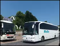 Mercedes Travego von MaBa aus Deutschland im Stadthafen Sassnitz am 08.06.2013