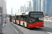 RTA, Dubai. Solaris Urbino 18 in Al Jafiliya Metro Station. (23.11.2013)