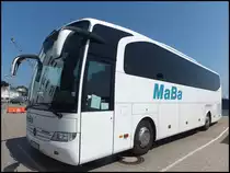 Mercedes Travego von MaBa aus Deutschland im Stadthafen Sassnitz am 08.06.2013