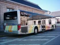 Setra S 416 NF im Auftragsverkehr f�r die franz�sische Bahngesellschaft SNCF im Elsass. Wagen 614 der Firma Kunegel SAS aus Strasbourg.