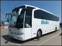 Mercedes Travego von MaBa aus Deutschland im Stadthafen Sassnitz am 08.06.2013