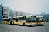 STI Thun Nr. 64 und 65 Mercedes O 405G am 23. Dezember 2007 Kloten, Evobus (die beiden Fahrzeuge stehen zum Weiterverkauf bereit)