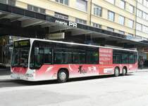 BGU - Mercedes 3 Achser  Nr.15  BE 561743 ( ex ABM Nr.1 ) in der bahnhofstrasse von Biel / Bienne am 05.04.2008