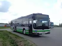 Der PM-E 298, der einzige MAN (Lions City Ü) der VGB in Brandenburg bei der Friedrichshafener Str. am 15.05.14