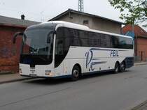 MAN Lion`s Coach,am 23.Mai 2014,am Bahnhof von Bergen/Rügen.