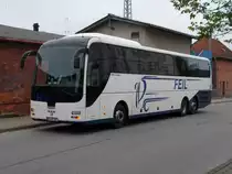 MAN Lion`s Coach,am 23.Mai 2014,am Bahnhof von Bergen/Rügen.