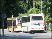 Mercedes Citaro II der Stadtwerke Stralsund und MAN �L 363 vom Reisedienst Teske aus Deutschland in Stralsund am 12.06.2013