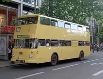 Der historische BVG Wagen 2100 vom Typ Büssing DES 68 Baujahr 1969 am 24.05.14 auf der ehemaligen Linie 73 (heute M46) nach Britz,Buschkrug,am Europa-Center