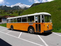 FBW  Ex Biel - Meinisberg Nr.5 abgestellt in Grindelwald Grund am 18.05.2014