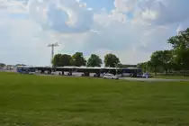 Busparade am P1 der ILA. Aufgenommen am 20.05.2014.