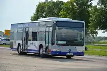 P-AV 113 (Betriebshof Potsdam) wartet auf seine Abfahrt von P1 zum ILA Messegelände. Aufgenommen am 20.05.2014.