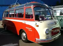 Setra, Oldtimer-Reisbus, ausgestellt zum Europatreffen historischer Busse in Sinsheim, April 2014