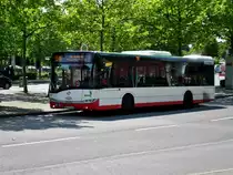 Solaris Urbino auf der Linie 370 nach Bochum, Stiepeler Dorfkirche am S-Bahnhof Dortmund-Lütgendortmund.(31.5.2014)
