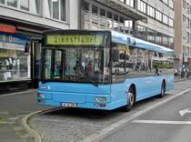 MAN Niederflurbus 2. Generation auf Dienstfahrt an der Haltestelle Wuppertal-Barmen Alter Markt.(25.5.2014) 
