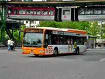 Mercedes-Benz O 530 LE Ü (Citaro) auf der Linie 608 nach S-Bahnhof Wuppertal-Barmen am S-Bahnhof Wuppertal-Oberbarmen.(25.5.2014) 
