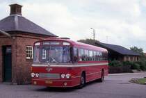 VLTJ (Vemb-Lemvig-Thyborøn-Jernbane) Landbus (Leyland-DAB) Bahnhof Lemvig am 27. August 1974.