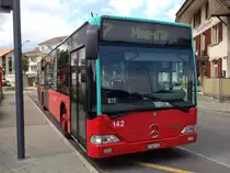 Mercedes Citaro G Nr. 142 (2000) am 30.5.2014 an der Endhaltestelle der Linie 7. 