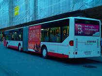 Mercedes Citaro G Nr. 321 (2000) des Stadtbus Winterthur am 25.2.2014 am Winterthurer Bahnhof (Linie 14). 