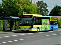 VDL Citea auf der Linie 636 nach S-Bahnhof Wuppertal Oberbarmen an der Haltestelle Wuppertal-Linde Post.(15.6.2014)
