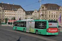 Mercedes Citaro 727 auf der Linie 38 überquert die Mittlere Rheinbrücke. Die Aufnahme stammt vom 21.06.2014.