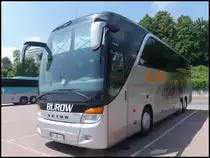Setra 415 HDH von Burow aus Deutschland im Stadthafen Sassnitz am 20.06.2013