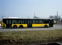 Berlin BVG Buslinie 197 Falkenberg im März 2005.