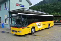 Mercedes Integro Postauto Meiringen, mit TI Kennzeichen, TI 239 834, beim Bahnhof Airolo, 29.06.2014.