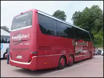 Setra 415 HDH von Braunmiller aus Deutschland im Stadthafen Sassnitz am 28.06.2014