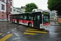 Zurzeit verkehrt auf den BGU Schülerkursen in Solothurn der einzige BGU Citaro I Dreiachser (Nr. 15), Solothurn, 02.07.2014.