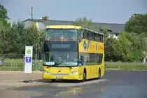 Volvo Unvi B9TL (B-CC 7695) auf ILA Sonderfahrt am 23.05.2014.