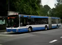 MAN Niederflurbus 3. Generation (Lion's City) als SEV für die S8 Richtung S-Bahnhof Wuppertal-Oberbarmen am S-Bahnhof Wuppertal-Vohwinkel.(12.7.2014)
