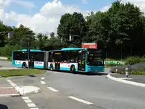 MAN Lions City G der VGF am 16.07.14 in Bad Vilbel auf der Linie 30