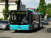 MAN Lions City G der VGF am 16.07.14 in Bad Vilbel auf der Linie 30