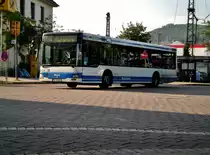 MAN Niederflurbus 2. Generation auf der Linie 646 nach Wuppertal-Barmen Toelleturm am S-Bahnhof Wuppertal Oberbarmen.(23.7.2014) 

