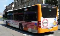 RNV Mercedes Benz Citaro C1 Facelift von hinten am 25.07.14 in Heidelberg Bismarckplatz