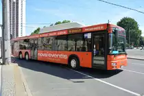 MQ-PN 808 auf dem Weg von Leipzig nach Merseburg. Diese Buslinie gibt es seit 111 Jahren. Aufgenommen am 03.07.2014 Leipzig Hbf.