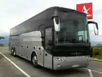 van Hool Altron immatriculé en France, aire de repos de Bavois 27.07.2014